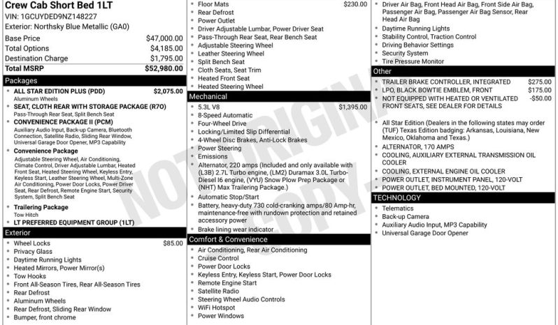 2022 Chevrolet Silverado 1500 LTD LT – BC263039A full