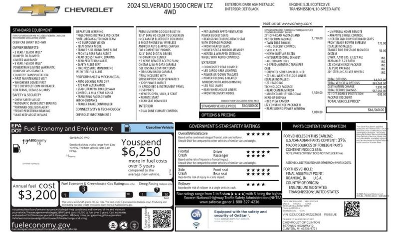 2024 Chevrolet Silverado 1500 LTZ – CC260878A full