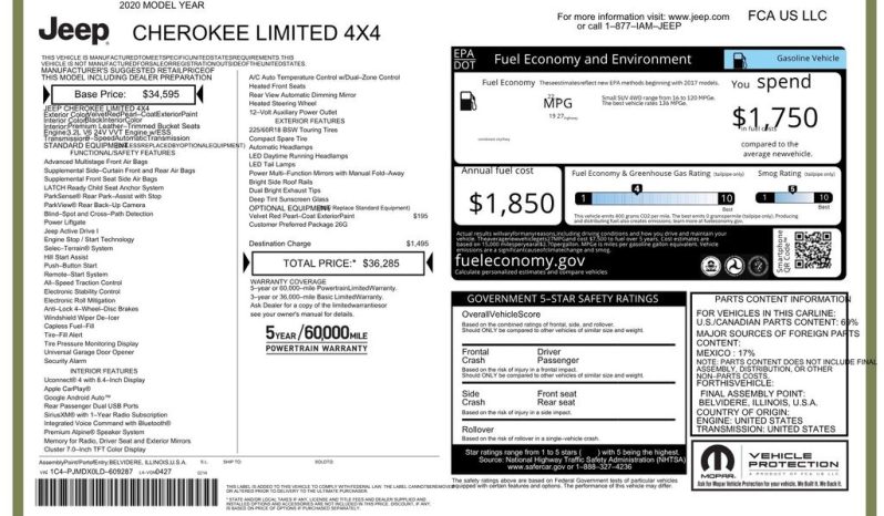 2020 Jeep Cherokee Limited – CCP0184 full
