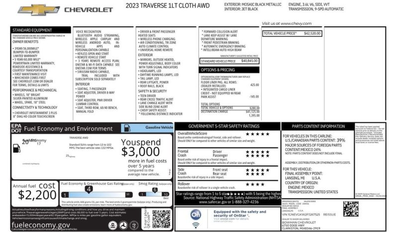 2023 Chevrolet Traverse LT – BCP0468 full
