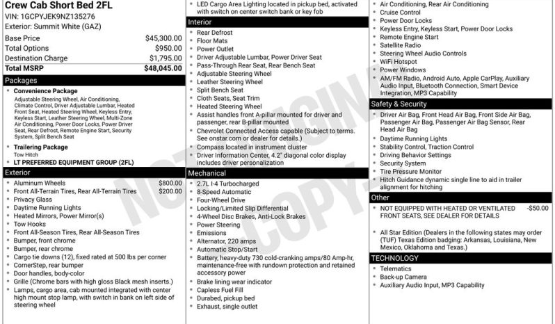 2022 Chevrolet Silverado 1500 LTD LT – CC260810A full