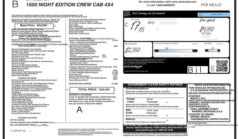 2017 Ram 1500 Night – CC260788A full