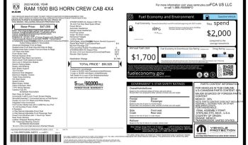 2022 Ram 1500 Big Horn/Lone Star – CC260482B full