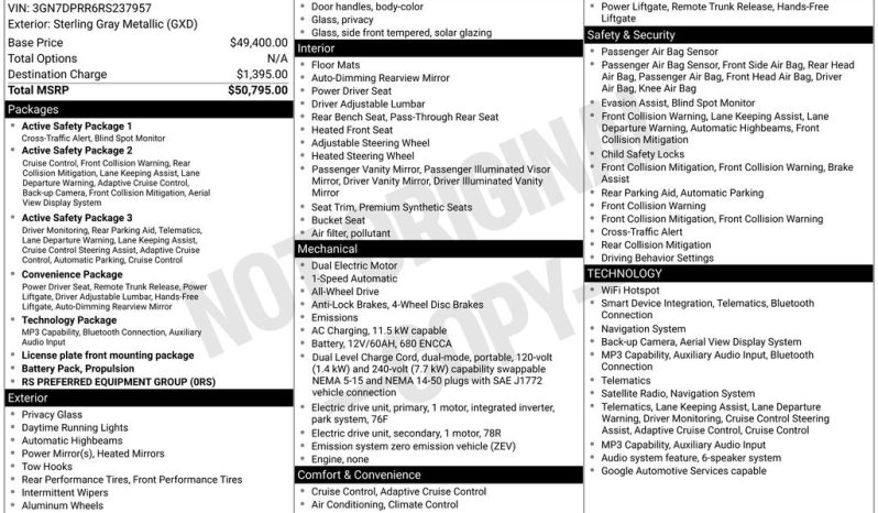 2024 Chevrolet Equinox EV RS – BCP0512 full
