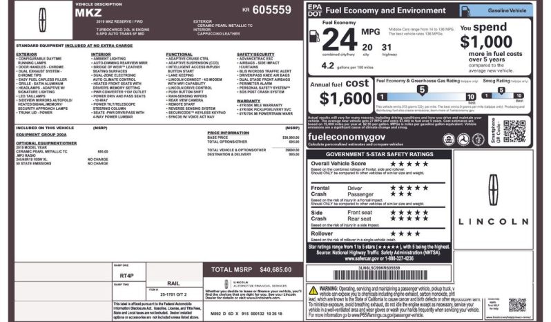 2019 Lincoln MKZ Reserve – CCP0199 full