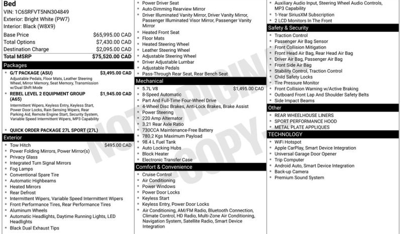 2022 Ram 1500 Sport – BC262516B full