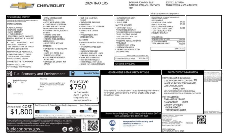 2024 Chevrolet Trax 1RS – BCP0505 full
