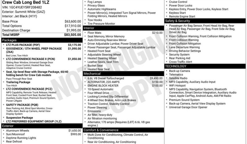 2024 Chevrolet Silverado 3500HD LTZ – BC262464A full