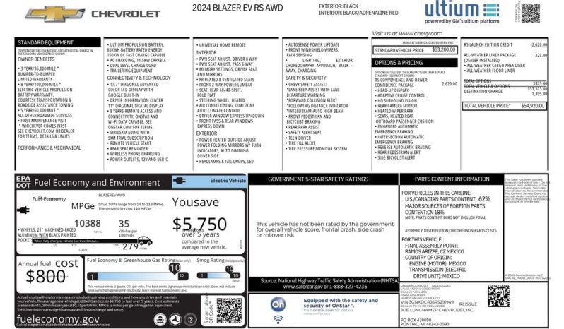 2024 Chevrolet Blazer EV RS – BCP0511 full