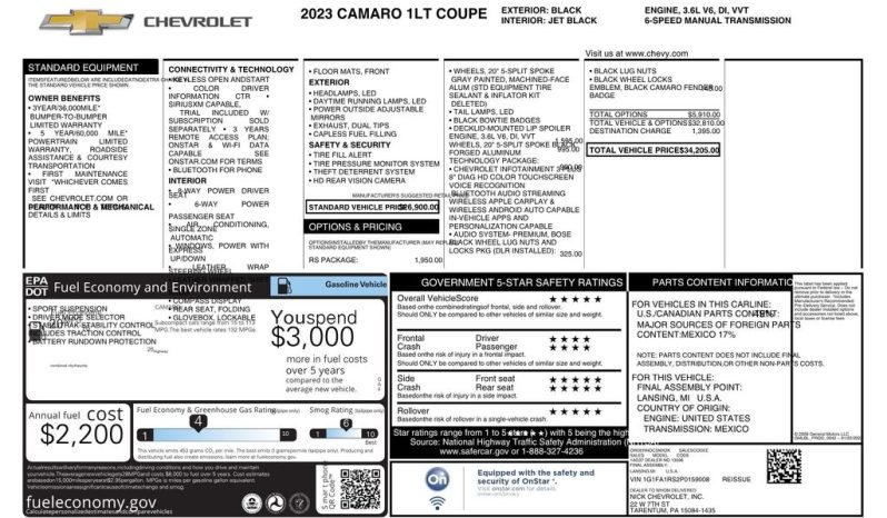 2023 Chevrolet Camaro 1LT – AC0369 full