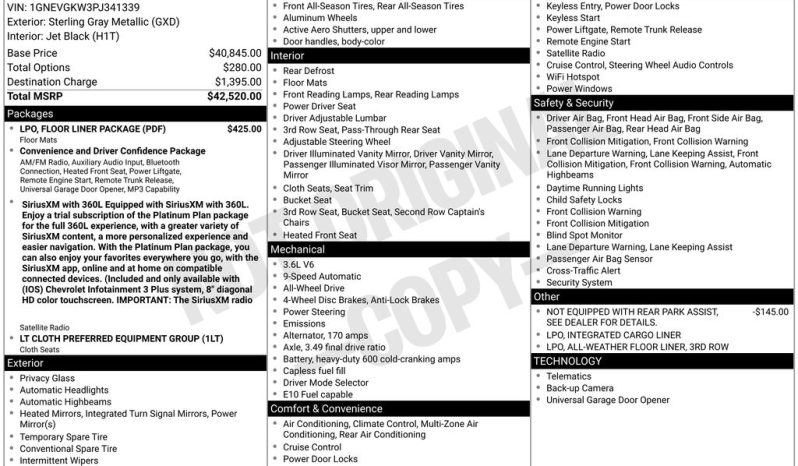 2023 Chevrolet Traverse LT – BCP0440 full